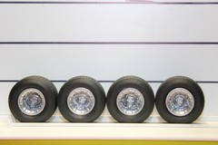 V -5 1/25 scale resin model car dirt track tires and wheels ,