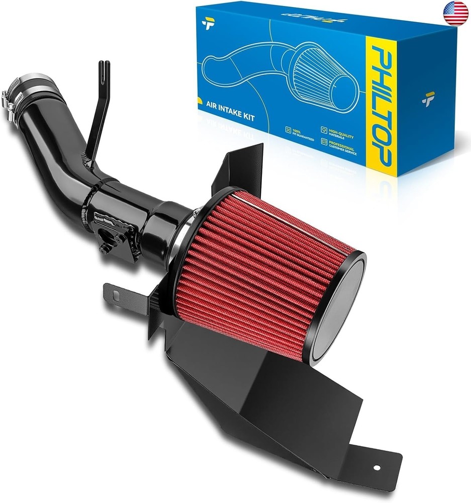 PHILTOP Cold Air Intake Kit with Filter Heat Shield for Honda Civic 2016 2017