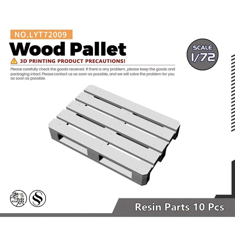 Yao’s Studio LYT72009 1/72 Wood Pallet For Model Railroads Display Prop