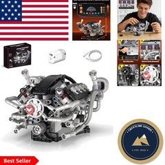 Fully Functional 770 PCS V8 Engine Model Kit with Lights & Instruction Manual