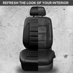 Faux Leather Car Seat Covers Front Seats Only, 3D Foam Support Car Seat Covers,