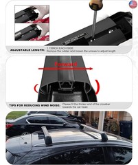 EZREXPM Roof Rack Cross Bars Fit for Ford Edge 2015-2024 Luggage Lockable