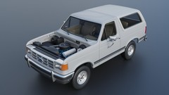 ABS-LIKE RESIN 3D PRINTED 1/25 1987 FORD BRONCO FULL KIT