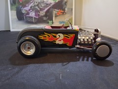 1:24 Vintage Monogram Dragstrip Hot Rod black painted race car devil grille