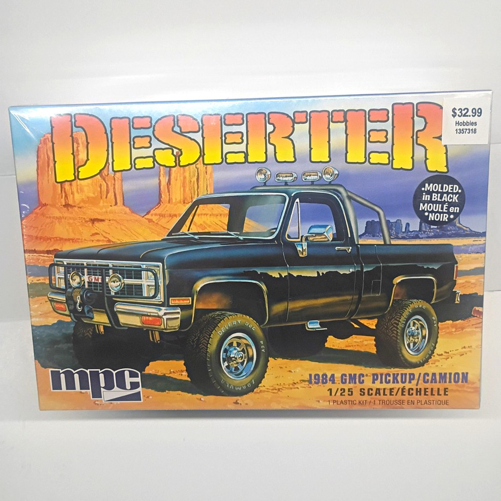 MPC Deserter 1984 GMC Pickup 1:25 Plastic Model Kit Molded in Black Sealed