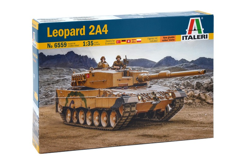 Italeri 6559 1/35 Scale Military Model Kit Main Battle Tank Leopard 2A4
