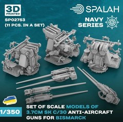 SPALAH 02753 1/350 Set of scale model “Anti-aircraft armament 3.7 cm SK C/30