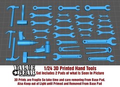 1/24 Set #2412 – 3d Printed Hand Tools – Value Gear 3D (2 Pads of Picture)