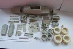 1/25 66 BARDAHL EAGLE RUBY VERSION RESIN/WHITE METAL KIT, INDY RESIN, USAC, CART