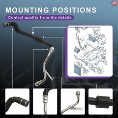 06J121492C Turbocharger Coolant Line/Turbo Coolant Hose Return EA888 2.0T