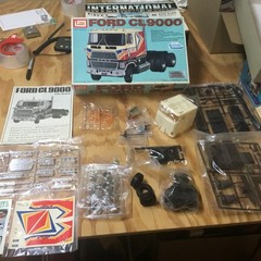 Ford Cabover! Rare IMAI 1/28 scale Ford CL9000 Cab Over motorized model kit