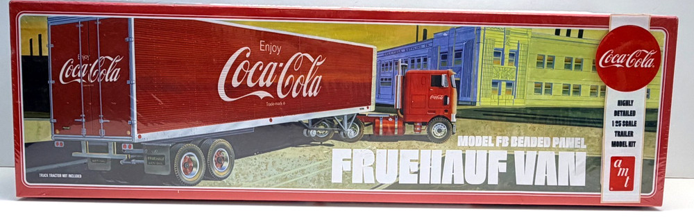 AMT 1:25 Scale Model FB Beaded Panel Fruehauf Semi Trailer Sealed Boxed Model