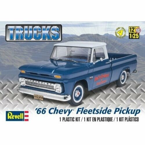 REVELL 1966 Chevy Fleetside Pickup 1/25 SCALE Truck Model Kit #85-7225~NEW