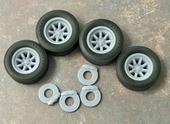 1/24 Scale: “Minilite Wheels For Trans Am Race Series” W/ Goodyear Racing Slicks