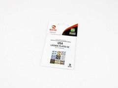 Red Fox QS-24014 1/24 USA License Plates 3D colored resin IP