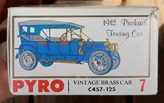 Vintage 1967 Pyro Brass Car 1912 Packard Touring Car Model Kit in box, complete