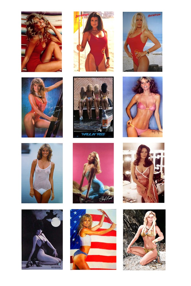 1:25 G scale model 1980s pin up signs posters
