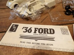 Vintage AMT 1930’s FORD Coupe Roaster Street Rod Car Model Kit – JUNKYARD PARTS!
