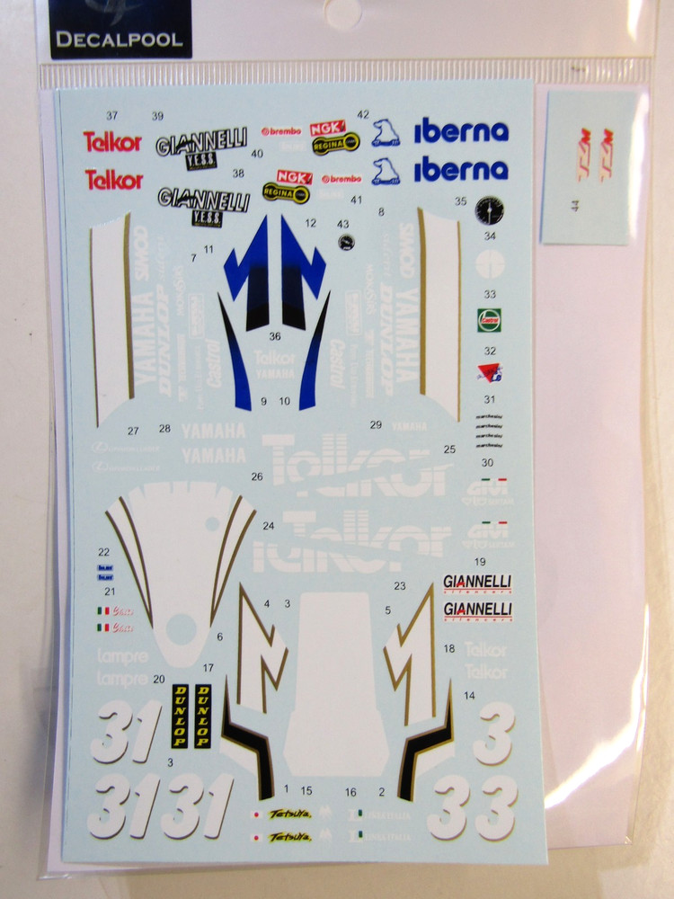 Decalpool Decal Sheet 1:12 Scale Yamaha TZ250M 1993 Telkor DP323 suit Tamiya Kit