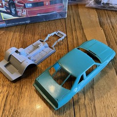 Built Model Car, 1987 Monogram Stock Car STARTED, INCOMPLETE, MODIFIED For Parts