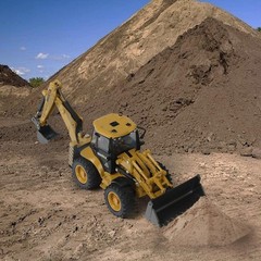Excavator Backhoe Toys, 1/50 Metal Die-cast Excavator Front Loader Bulldozer