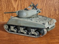 Vintage 1970’s Hand Painted, U.S. M4A3E2 Sherman “Jumbo” Assault Tank, 1944