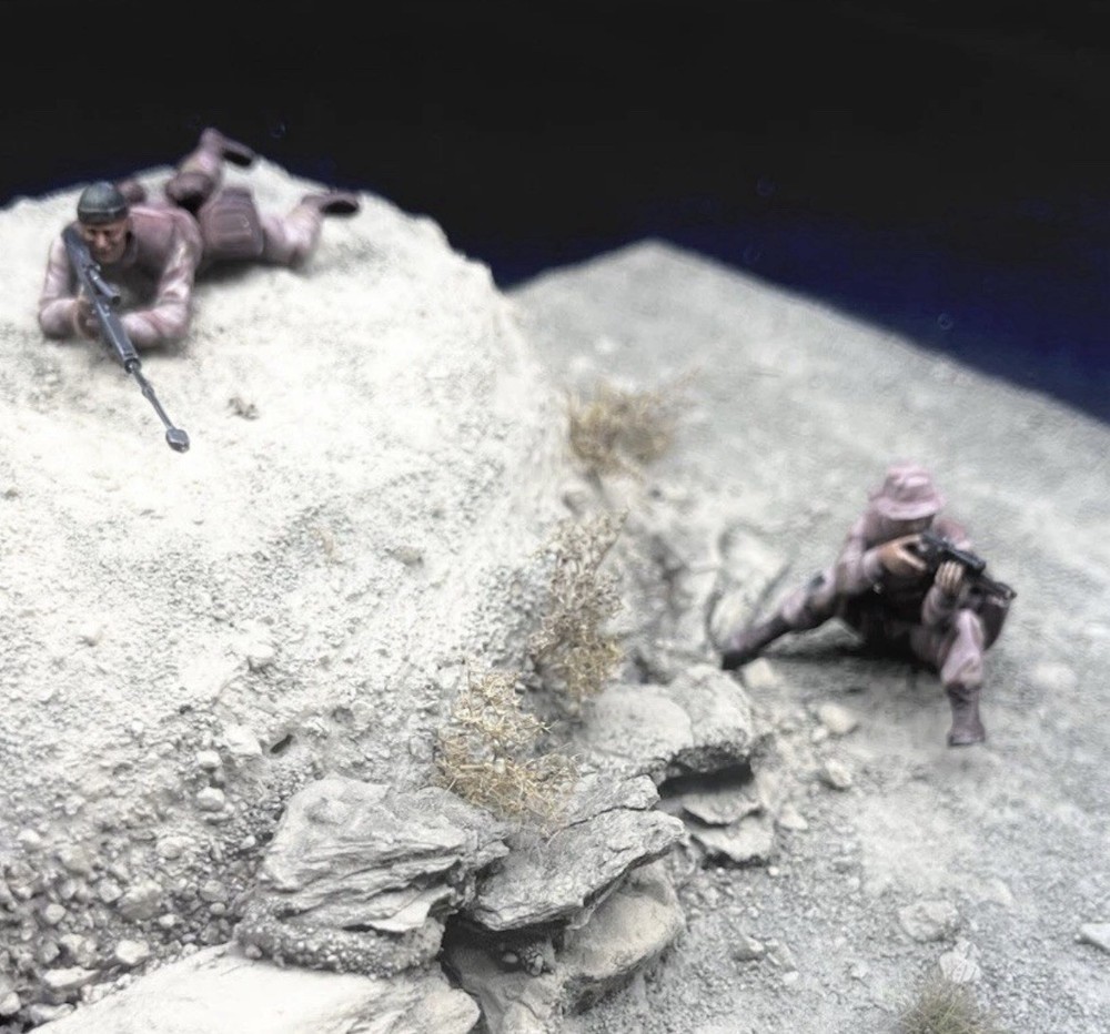 1/35 Scale Military Diorama Base Terrain Display Model Soldiers Figures Diecast