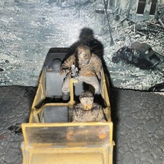 BUILT 1/35 TAMIYA German TYPE 82 KUBELWAGEN W/MG34 2 SS Figs Weathered NICE!!
