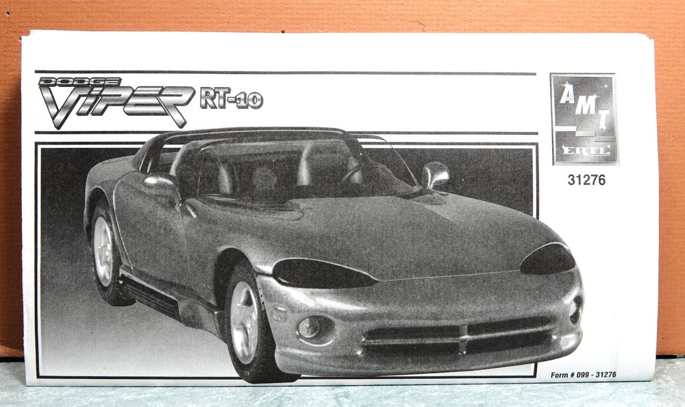 1/25 AMT ERTL DODGE VIPER RT-10 # 31276 (INSTRUCTIONS ONLY)