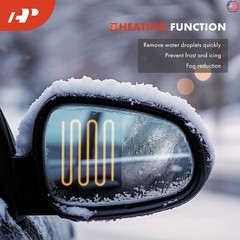 A-Premium Right Passenger Side Heated Mirror Glass Compatible with Kia Forte