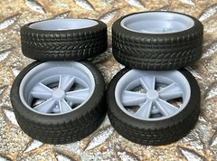 Resin 21/20 Inch “60’s Hurst” Style Model car Wheels/Tires 1/24 1/25 scale