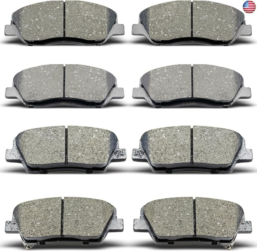 D1202 D1284 Front Rear Ceramic Brake Pads Set for 2006-2014 Kia Sedona,