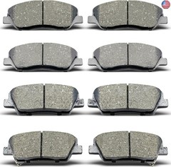 D1202 D1284 Front Rear Ceramic Brake Pads Set for 2006-2014 Kia Sedona,