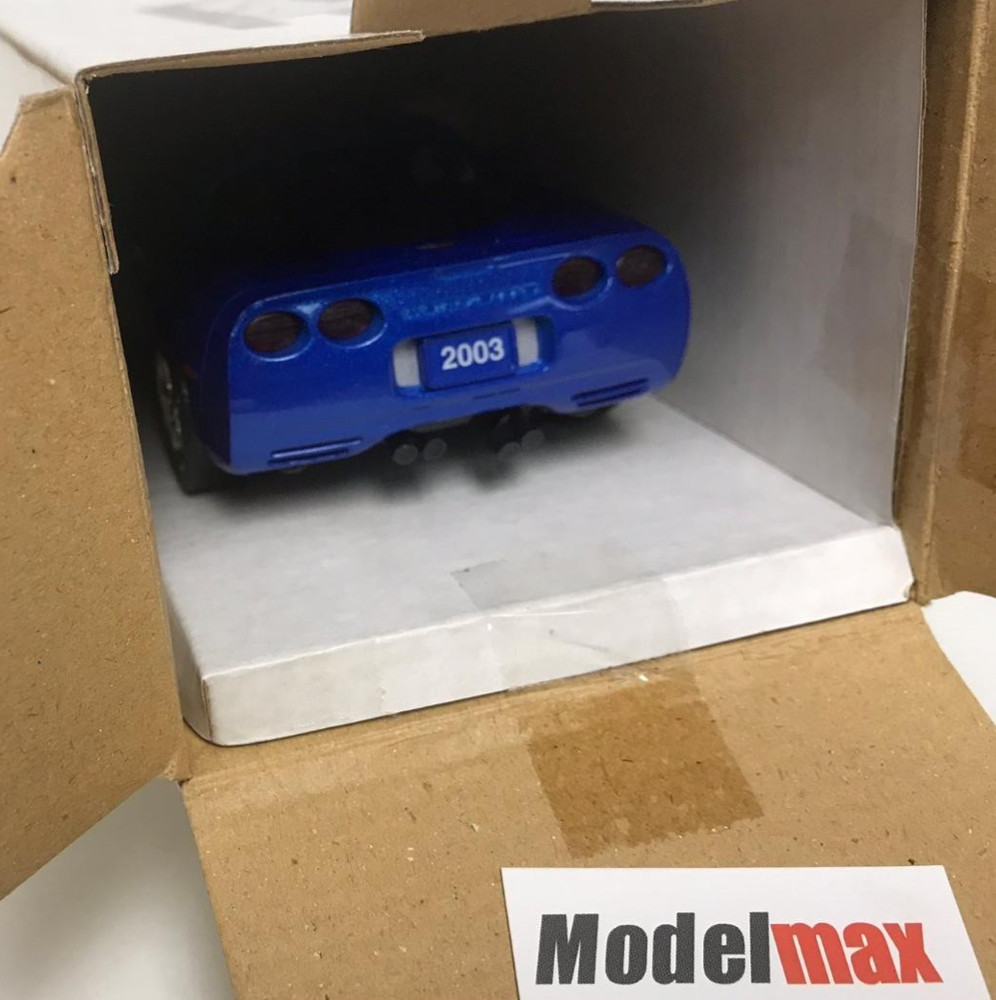 Vintage New 2003 Corvette C5 Coupe Electron Blue Promo Model MODELMAX