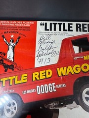 LINDBERG – DODGE LITTLE RED WAGON 1:25 KIT #72158 – SEALED – AUTOGRAPHED #13