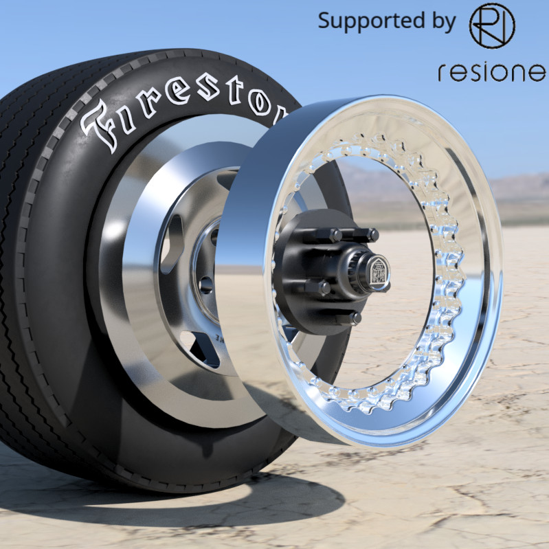 1:25-1:24 Scale Centerline Muscle Car Resin Printed Rims and Tire Kit