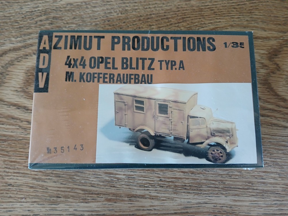 LNIB, ADV Azimut Productions, German 4×4 Opel Blitz Type A, 1/35 Scale Model Kit