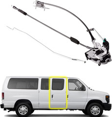 Side Hinged Door Latch Assembly Compatible for Ford E150 E250 E350 RH Side Door