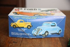 1973 AMT ’36 Ford Coupe Roadster Model Car Kit built junkyard box No. A136