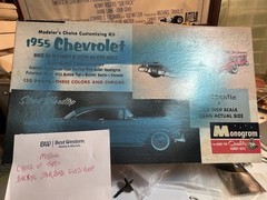 VTG 1963 Monogram 1ST Release 1955 Chevrolet Bel Air Kit # PC83:198 Some Painted