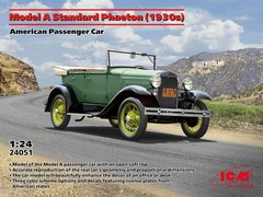 ICM 24051 1:24 Model A Standard Phaeton (1930s) American Passenger Car Model Kit