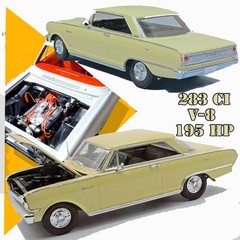 MOEBIUS MODELS 1220 1/25 1964 CHEVY II NOVA SUPER SPORT COUPE MODEL KIT