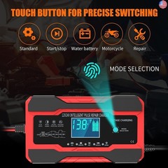 YONHAN Battery Charger 10-Amp 12V and 24V Fully-Automatic Smart Car Battery