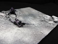 1/35 Scale Military Diorama Base Terrain Display Model Soldiers Figures Diecast