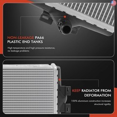 A-Premium Auxiliary Additional Cooling Radiator Compatible with BMW 328i, 328i