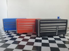 Toolbox Workbench Oil Pan Diesel Gas Vise Ramp 1/24 1/25 Scale Garage