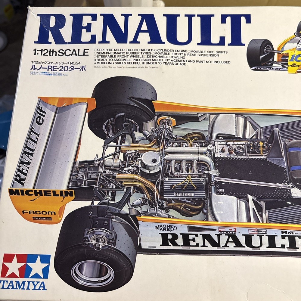 Tamiya 1:12 Scale Renault ELF RE 20 Turbo BIG SCALE Series STARTED And COMPLETE