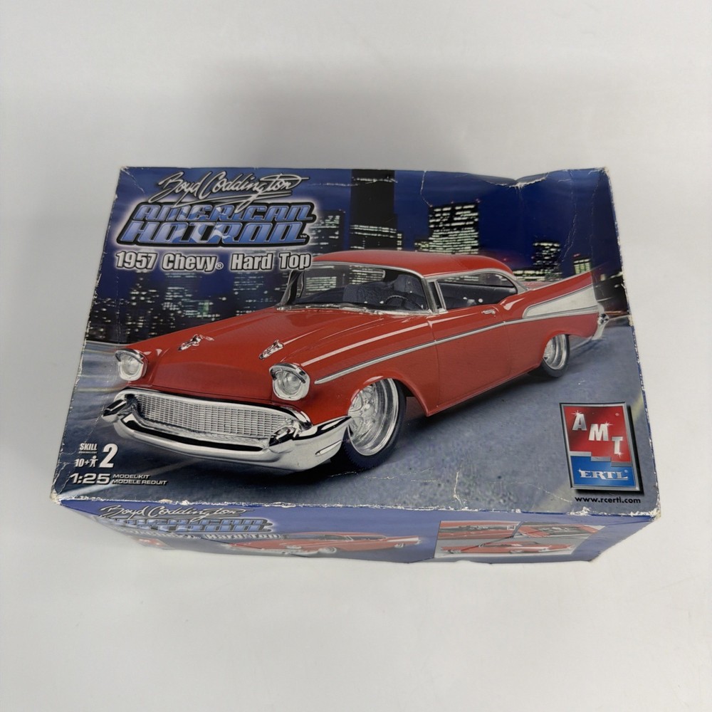 Open Box AMT ERTL Boyd Coddington American Hot Rod 1957 Chevy Hard Top Model Car