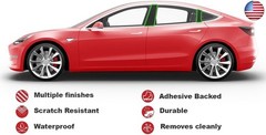 Rvinyl Pillar Post Pre Cut Window Trim Kits in Gloss Black Compatible with Ford