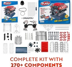 V8 Engine Model Kit with 270 Parts – Interactive STEM DIY Kit for Ages 12+